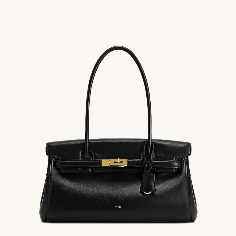JW PEI Elegant Women Yara กระเป๋าถือ Chic กระเป๋าเอกสารกระเป๋าสะพายใต้วงแขน Niche Design Top Handle Tote Bag