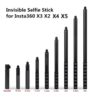 2026 ใหม่ 1.2M 2M 3M ไม้เซลฟี่ที่มองไม่เห็นสําหรับ Insta360 X5 X4 one X3 X2 oners oner Selfie Stick Bullet Time Bundle Handle สําหรับ Insta360 Panoramic กล้องอุปกรณ์เสริม DJI