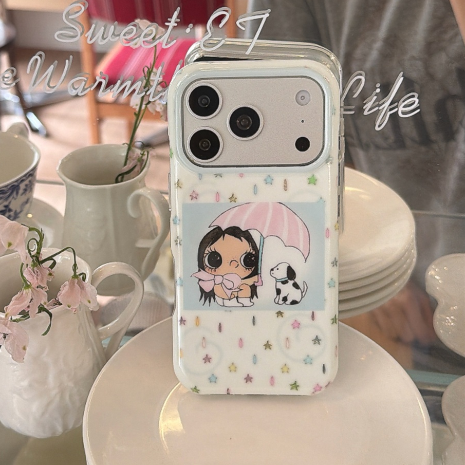 สําหรับ iphone Case 17 Pro Max 16 Pro Max 15 Pro Max เคสโทรศัพท์สุนัขสาวด่างน้อย