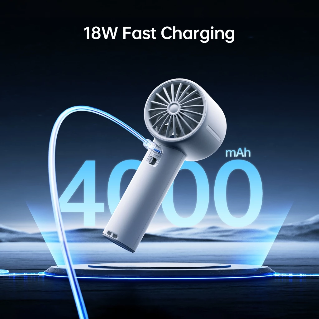 JisuLife handheld fan life9 พัดลมเจ็ท ขนาดเล็ก แบบพกพา 3600mAh ใช้งานได้ 13 ชั่วโมง thumbnail 8