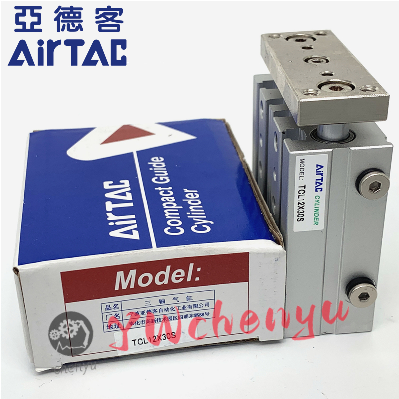 AirTac กระบอกสูบ 3 แกน 3 ก้าน TCL12 TCL16 TCL20 TCL25 TCL32X20X25X30X40X50X75X100-S