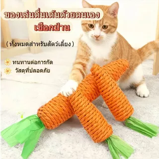 ของเล่นสัตว์เลี้ยงเชือกแครอทของเล่นทําความสะอาดฟันของเล่นข่วนแมว