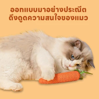 ของเล่นสัตว์เลี้ยงเชือกแครอทของเล่นทําความสะอาดฟันของเล่นข่วนแมว