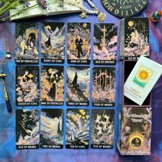 ไพ่ทาโรต์ The Bloom Veil Tarot 78 ใบ พร้อมคู่มือภาษาอังกฤษ + คู่มือภาษาไทยแบบดิจิทัล ลายดอกไม้สวยละมุน สำหรับมือใหม่ Tarot Cards