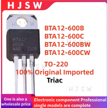 5PCS 100% Original BTA12-600B BTA12-600C BTA12-600BW BTA12-600CW BTA12600B BTA12600C BTA12600BW BTA1