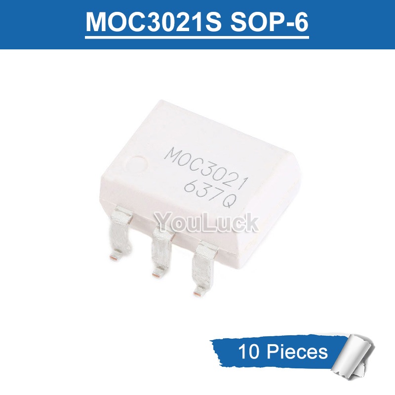 10pcs MOC3021 MOC3021S SOP-6 MOC3021SR2M SMD Triac Driver เอาต์พุต Optocoupler ใหม่เดิม