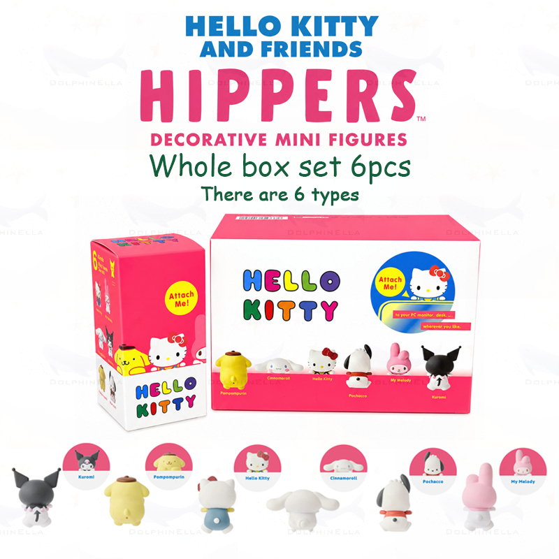 ทั้งกล่องชุด 6 ชิ้น HIPPERS HELLO KITTY AND FRIENDS Series Mini Figure Blind box น่ารัก Hippers ตกแต่ง Line up: มี 6 แบบ