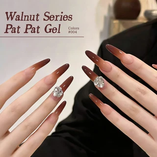 XEIJAYI-Caramel Orange Red Gradient Gel Nail Polish ชุด 4 สี เหมาะสำหรับใช้ในชีวิตประจำวัน