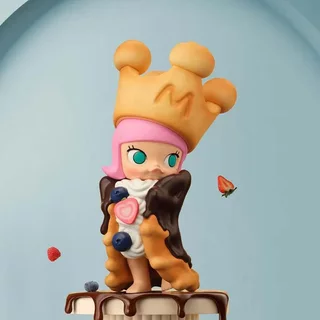 POPMART POPMART MOLLY Bread Head Series Mystery Box รูปเค้กเบเกอรี่ตกแต่งสาวฟรี