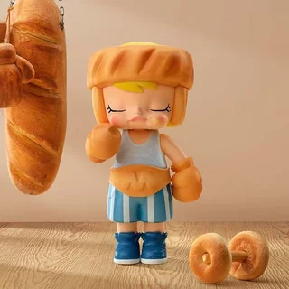 POPMART POPMART MOLLY Bread Head Series Mystery Box รูปเค้กเบเกอรี่ตกแต่งสาวฟรี