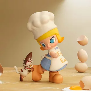 POPMART POPMART MOLLY Bread Head Series Mystery Box รูปเค้กเบเกอรี่ตกแต่งสาวฟรี