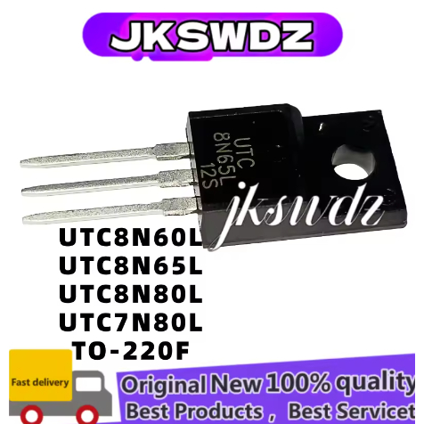5PCS ใหม่ UTC8N60L 8N60L UTC8N65L 8N65L UTC8N80L 8N80L UTC7N80L 7N80L TO-220F MOS Field Effect หลอดท