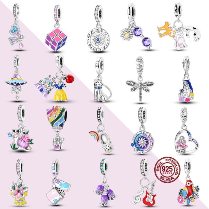 Original Pan Mantra เงิน 925 สร้อยข้อมือสวมใส่ใหม่รองเท้า Charm ลูกปัดเงิน Ice Kingdom จี้สวมใส่เครื
