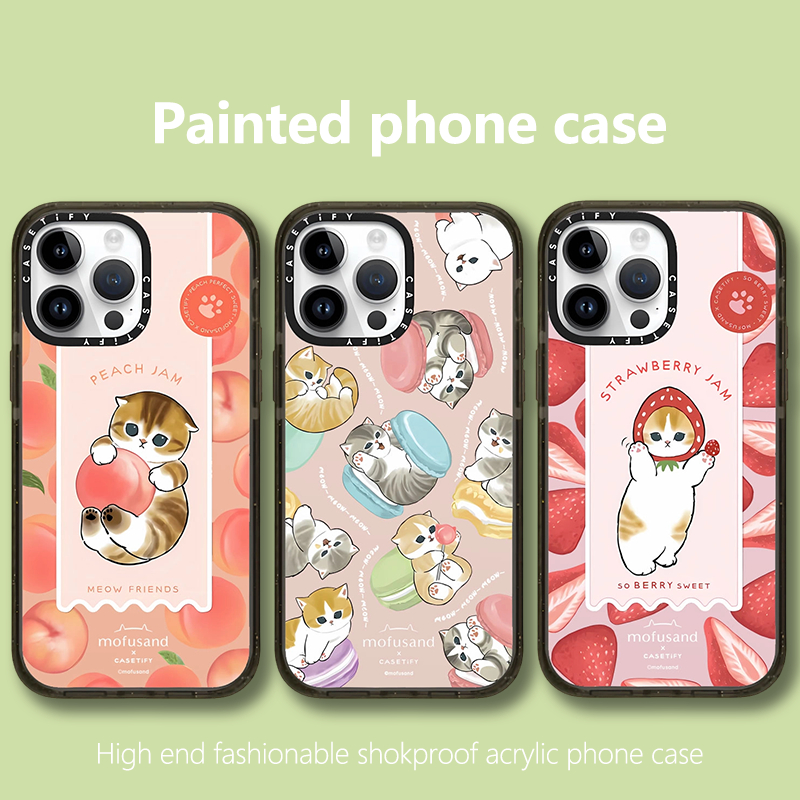 การ์ตูนโปร่งใส แอปเปิล 17 เคสโทรศัพท์เหมาะสําหรับ ไอโฟน16โปรแม็กซ์ 15 14 13 12 เคสป้องกันอะคริลิค
