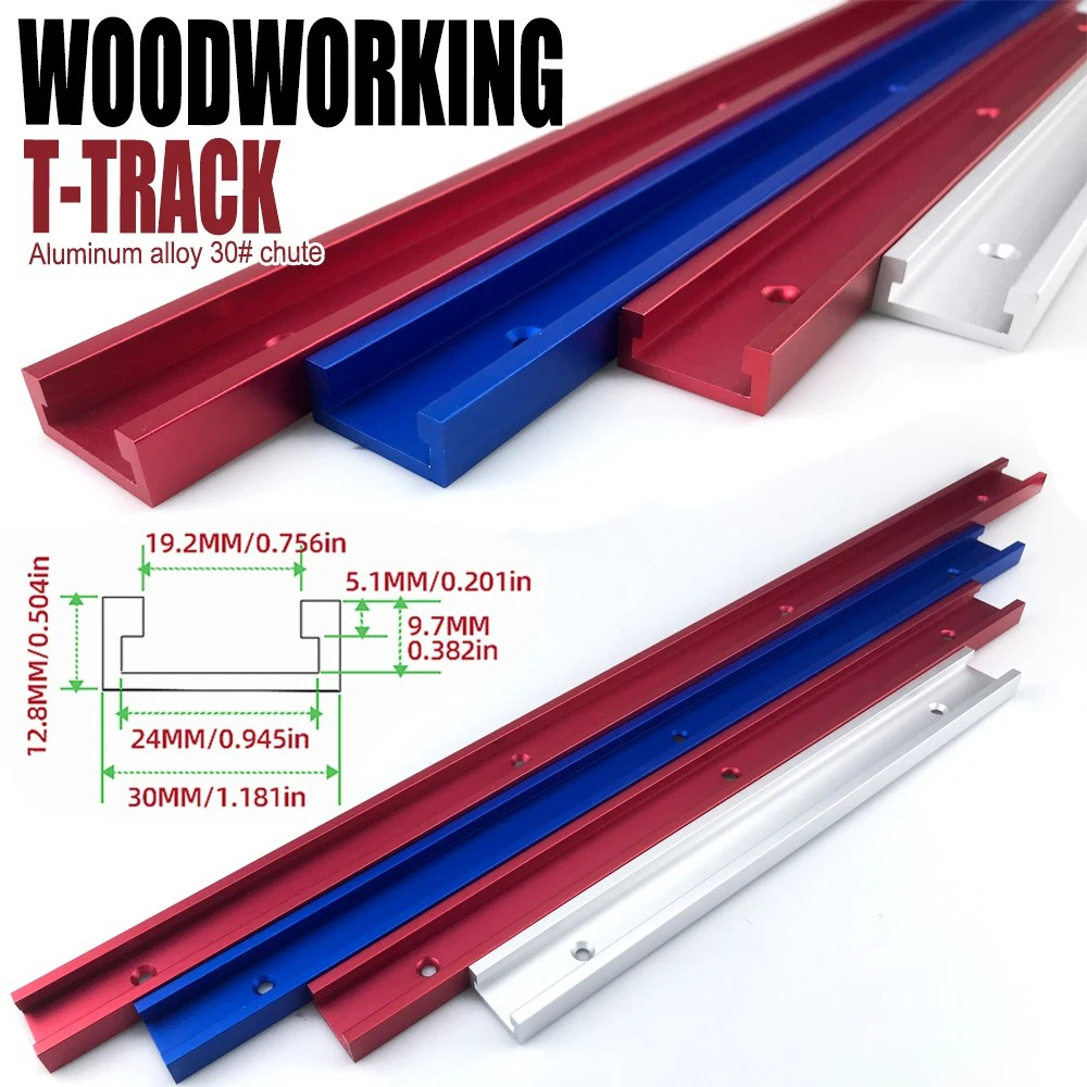 Universal 3/4 Slot T-Track Double-Cut Profile อลูมิเนียม T-Track 30 ประเภท T Track พร้อมเจาะรูติดตั้
