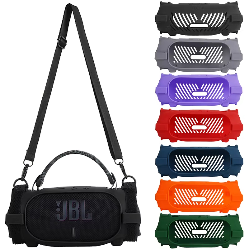 ฝาครอบซิลิโคนสําหรับ JBL Charge 6 ลําโพงบลูทูธป้องกันผิวสําหรับ JBL Charge6 อุปกรณ์เสริมลําโพง