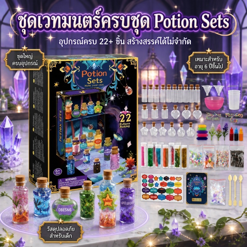 DIY Magic Water ของเล่นเด็ก ของเล่นเสริมพัฒนาการ ชุดทดลองวิทยาศาสตร์เปลี่ยนสีได้ อายุ 6-14 ปี ปลอดสารพิษ ของขวัญ