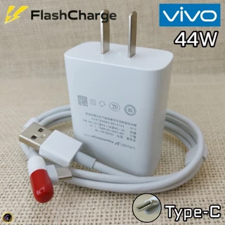 ที่ชาร์จเร็ว VIVO แท้ 44W Type-C พร้อมสายชาร์จยาว 2 เมตร รองรับ Flash Charge เหมาะกับ V23 V23e Nex3 X70 X70 Pro Y76 ใช้ได้ทั้งชาร์จมือถือ เกม ทำงาน และพกพาเดินทาง