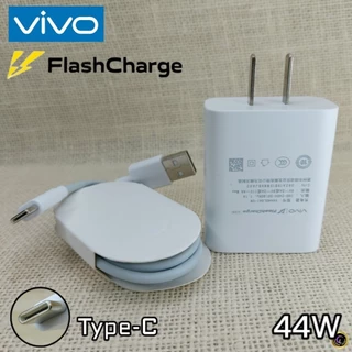 ที่ชาร์จเร็ว VIVO แท้ 44W Type-C พร้อมสายชาร์จยาว 2 เมตร รองรับ Flash Charge เหมาะกับ V23 V23e Nex3 X70 X70 Pro Y76 ใช้ได้ทั้งชาร์จมือถือ เกม ทำงาน และพกพาเดินทาง