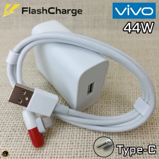 ที่ชาร์จเร็ว VIVO แท้ 44W Type-C พร้อมสายชาร์จยาว 2 เมตร รองรับ Flash Charge เหมาะกับ V23 V23e Nex3 X70 X70 Pro Y76 ใช้ได้ทั้งชาร์จมือถือ เกม ทำงาน และพกพาเดินทาง
