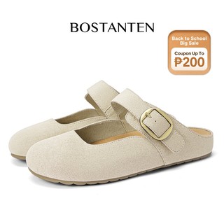 Bostanten Mary Jane Soft Sole Retro Faux Suede Slippers Shoes for women