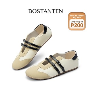 Bostanten Elegant Vintage Mary Jane Ballet Shoes for women with Soft Cushion Sole for Dancing