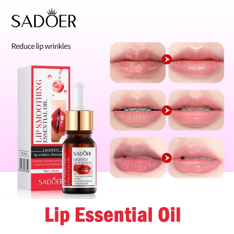 Lip Essential Oil Cheilitis ต่อต้านริ้วรอย Dead Skin แห้ง Cracked เลือนริ้วรอยริมฝีปาก Chapped Repair Moisturizing Cold Sores Treatment care