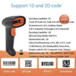 5 สีและรุ่นที่แตกต่างกันคุณภาพสูงแบบมีสาย/ไร้สาย/บลูทูธ 1D 2D QR Barcode Scanner มือถือแบบพกพา