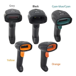 5 สีและรุ่นที่แตกต่างกันคุณภาพสูงแบบมีสาย/ไร้สาย/บลูทูธ 1D 2D QR Barcode Scanner มือถือแบบพกพา