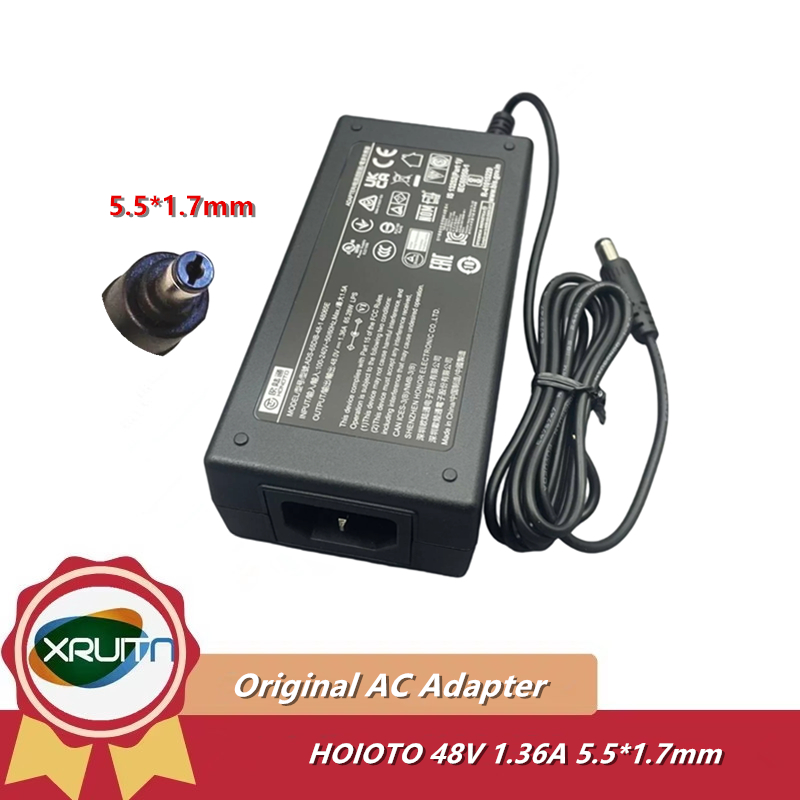 Original HOIOTO Honoto 48V 1.36A AC DC Power Adapter ADS-65DIB-48-1 48065E 65.68W 65W สําหรับ Hikvis