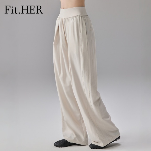 Fit.HER Baggy ขาตรงกางเกงโยคะขากว้าง Sweatpants หลวม Fit กลางแจ้งวิ่งยิมออกกําลังกาย Cargo กางเกง Casual Joggers