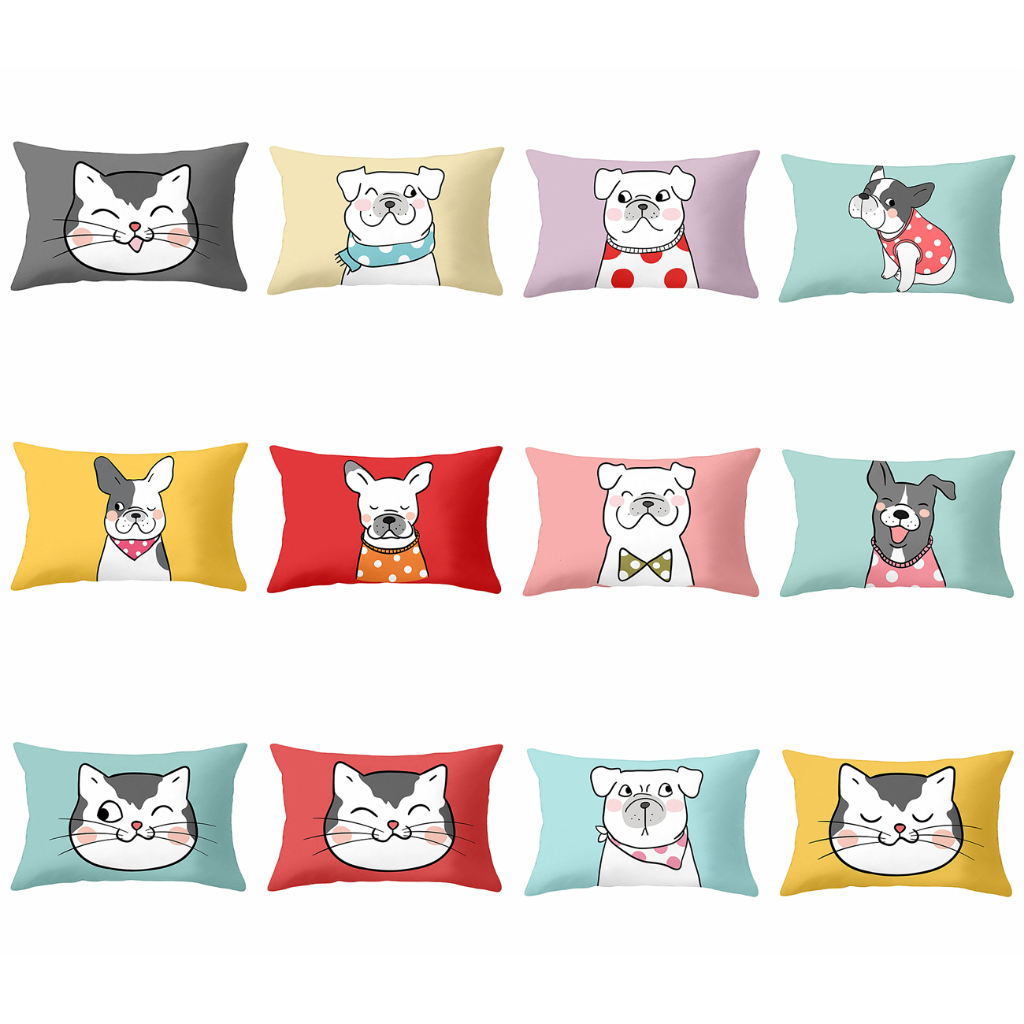 ปลอกหมอนเอว Cute Puppy kitty.6080.5070.6040.5030.ปลอกหมอนโซฟาตกแต่งบ้าน