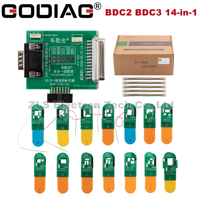 GODIAG BDC2 BDC3 14-in-1 Adapter Kit สําหรับ VAG 5C 5D/ สําหรับ AUDI A3 / สําหรับ BMW เข้ารหัส Key P