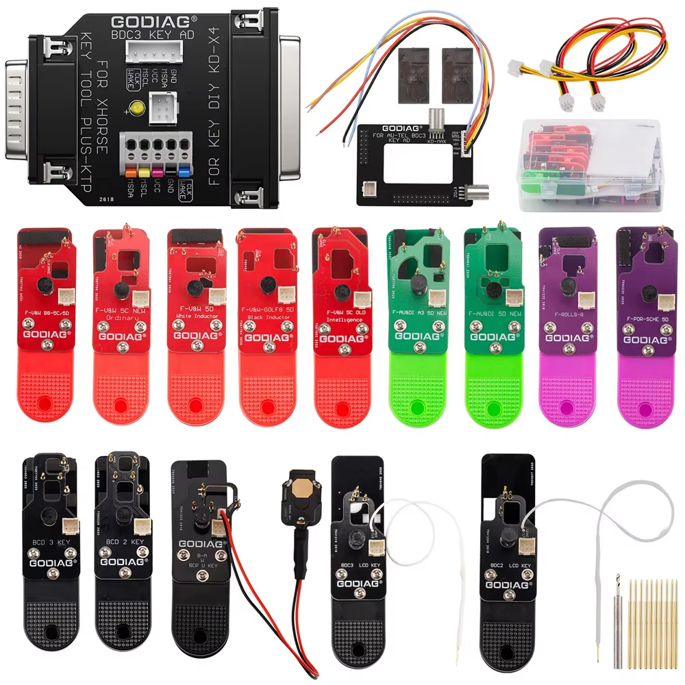 GODIAG BCP U KEY BDC2 BDC3 14-in-1 Adapter Kit สําหรับ 5C/ 5D เข้ารหัส Key Programming & Matching รอ