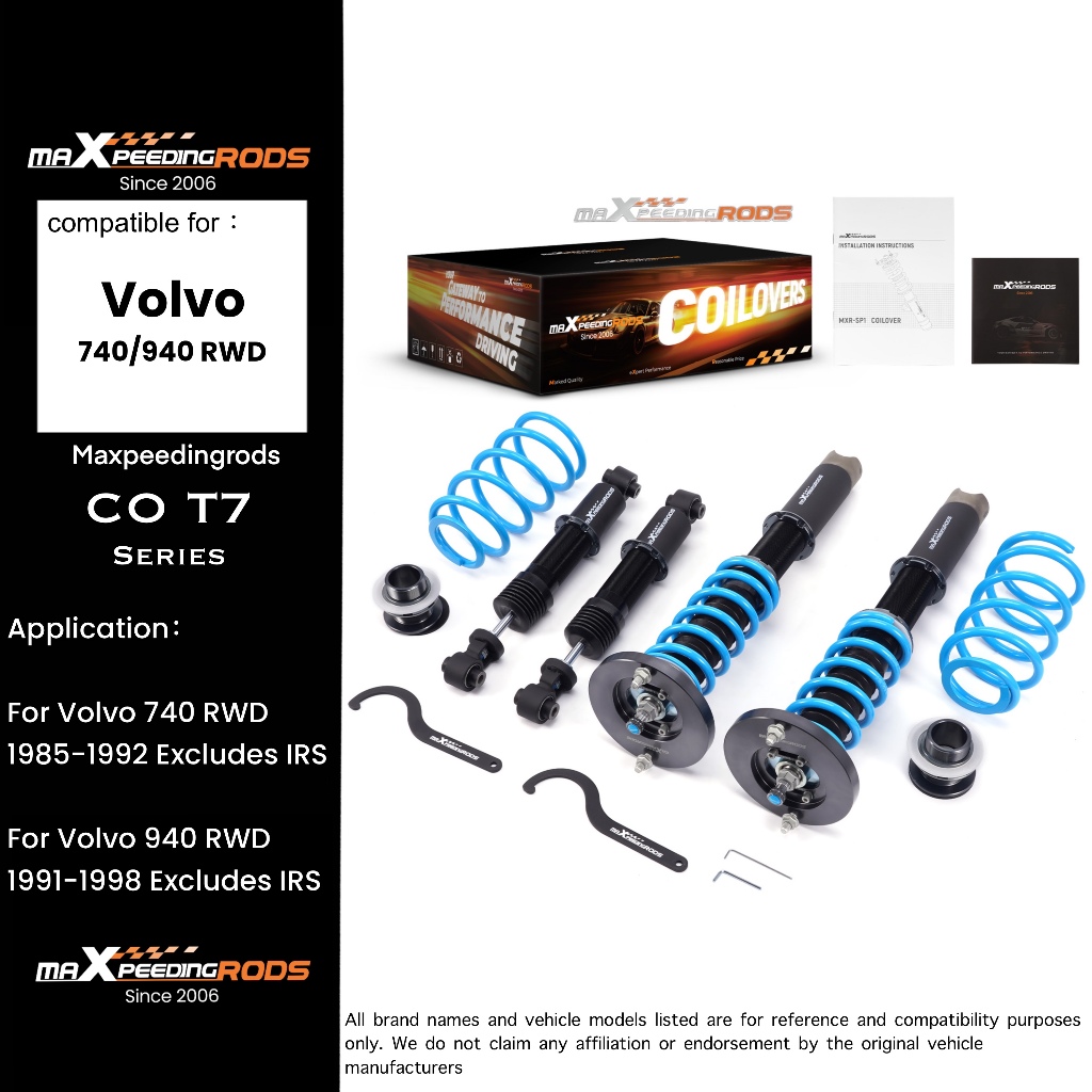 【Volvo 740/940 RWD 】โช๊คสตรัทปรับเกลียว Volvo 740/940 RWD T6 ปรับสูงต่ำ/ปรับหนืด/แคมเบอร์ maXpeeding