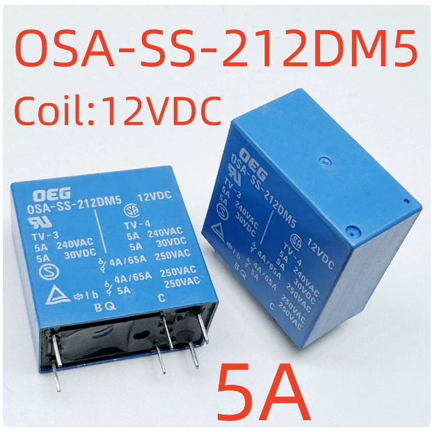 รีเลย์ 6 พิน OSA-SS-212DM5 5A12V (42F2A)
