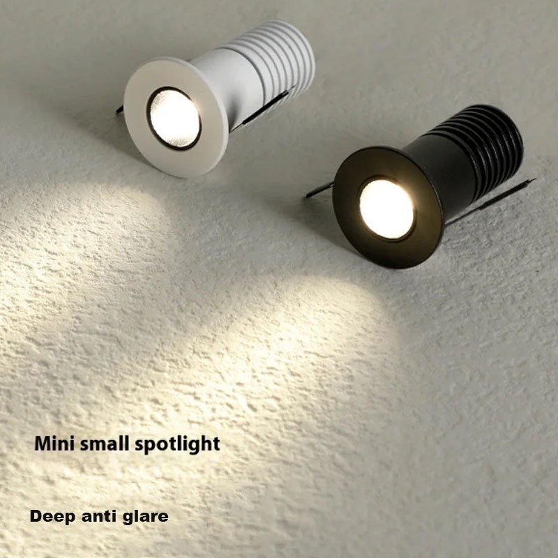 Mini 3W สปอตไลท์ขนาดเล็ก 18 มม.28 มม.ป้องกันแสงสะท้อน LED Starry Sky Top Gypsophila 3W Thumb Downlight เพดาน Eyeball