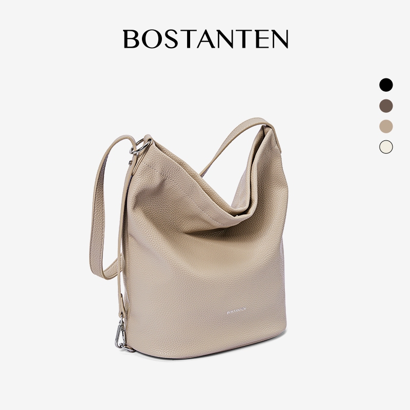 BOSTANTEN Emblem Bag กระเป๋าสะพายไหล่หนังนุ่มสำหรับผู้หญิง ใช้งานได้หลากหลาย ทั้งใช้เดินทางไปทำงาน สะพายข้าง หรือถือในกระเป๋าถือ