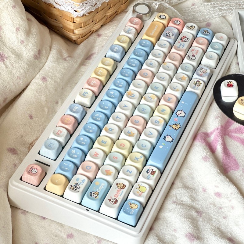 AULA/Keycap เฉพาะ ส่วนบุคคลน่ารัก Sanrio Usagi Keycaps MOA โปรไฟล์ PBT ระเหิดสําหรับ DIY ที่กําหนดเอ