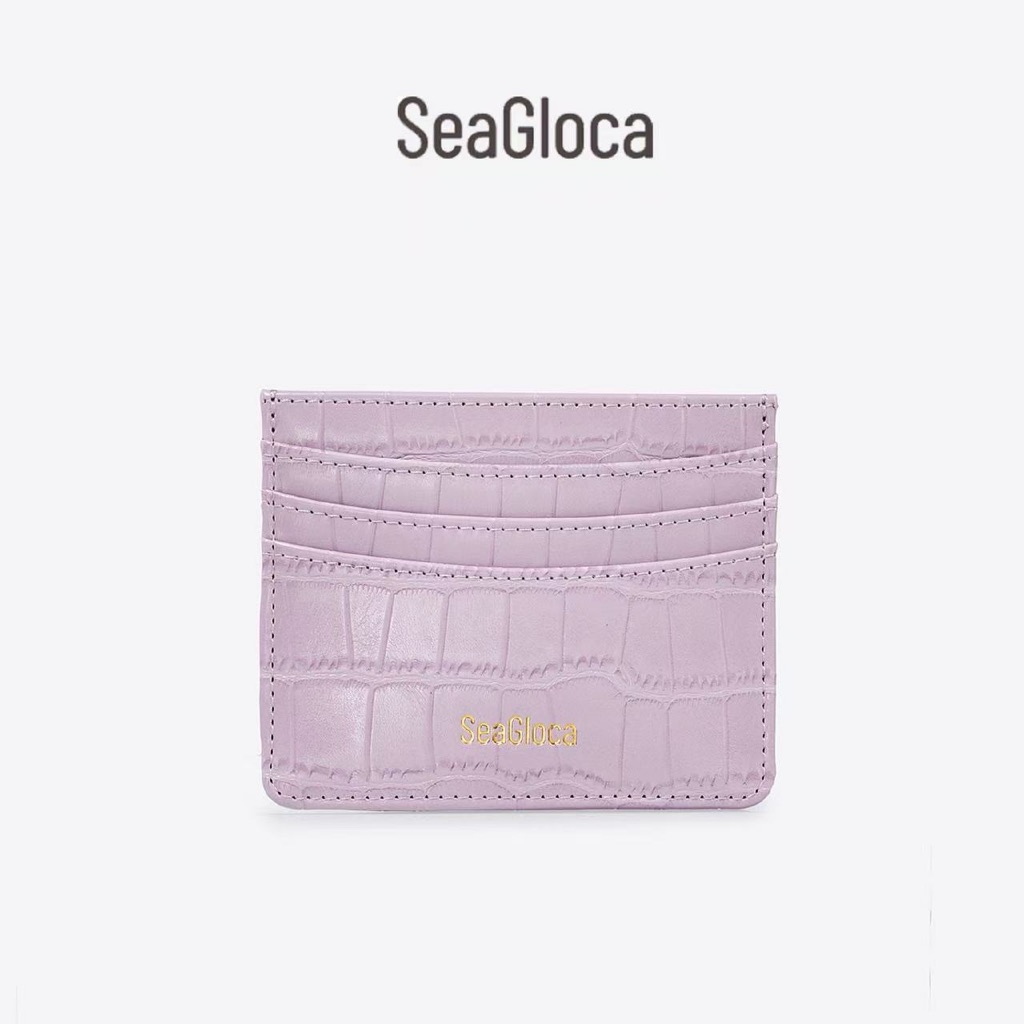 SeaGloca Chic Multi-Color Crocodile Pattern Card Holder Multi-Slot Design for Daily Commute สําหรับผู้หญิง No 00006