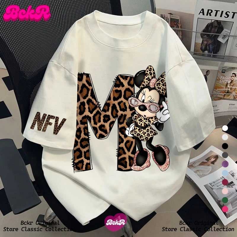 【จัดส่งตลอด 24 ชั่วโมง】🔥 BCKR ลายหนู คอกลม เสื้อ oversize 🐭 ชุดหน้าร้อน ผู้หญิง tshirt YG6277