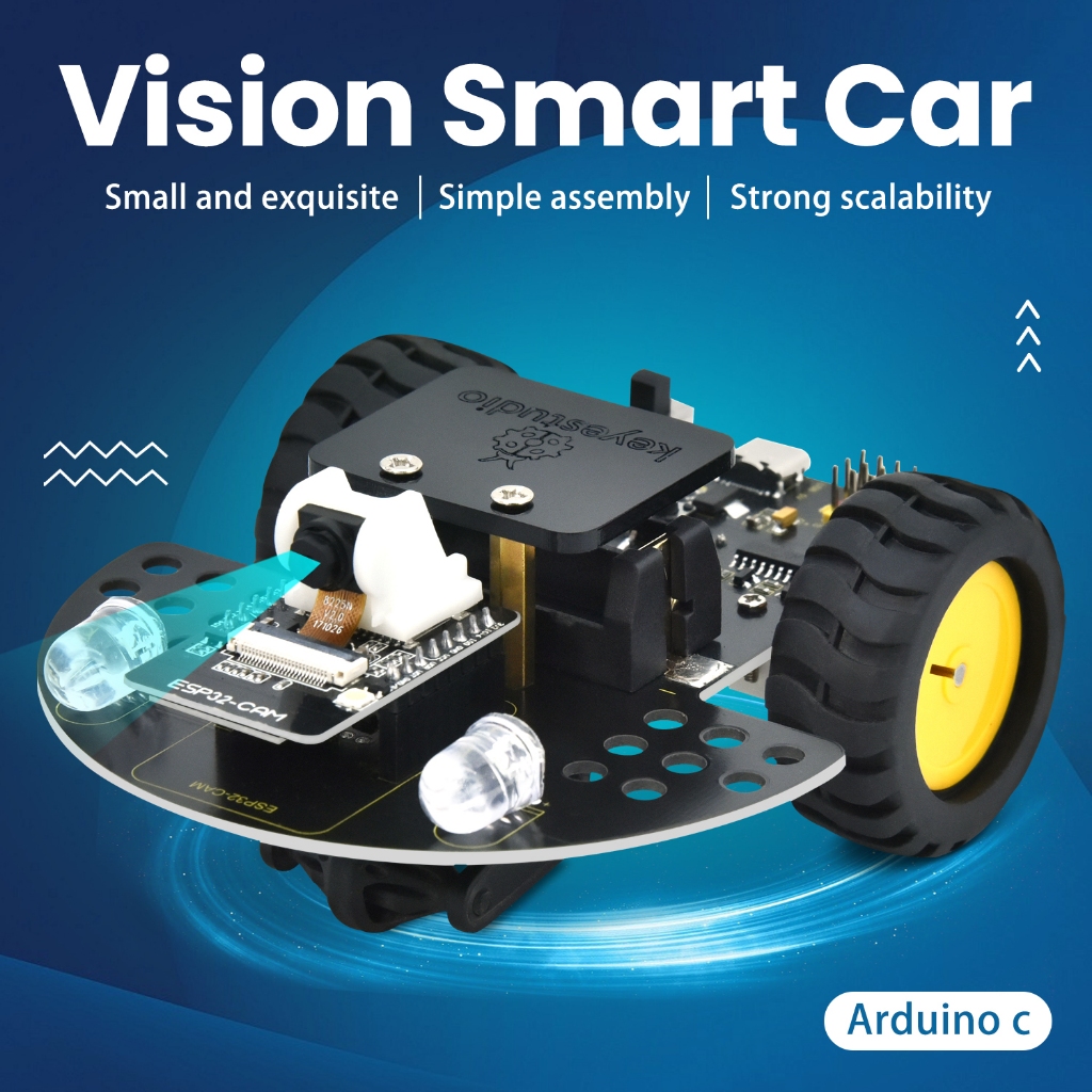 Keyestudio ESP32 หุ่นยนต์สมาร์ทรถสําหรับ Arduino ESP32 พร้อมกล้อง ESP32