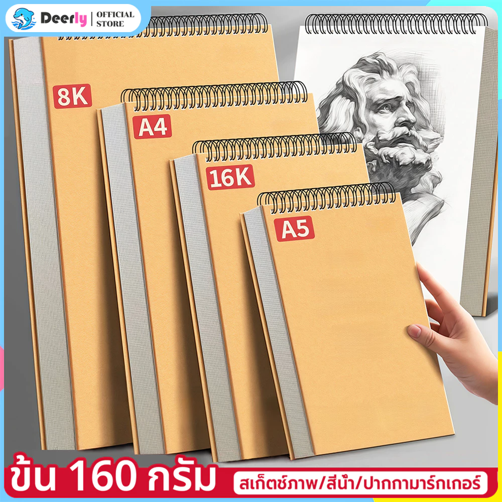 สมุดวาดรูป สมุดสเก็ตภาพ Sketchbook ปกแข็ง A4/A5 กระดาษหนา สมุดไม่มีเส้น กระดาษลอกลาย วาดภาพ วาดเขียน ชุดรูป