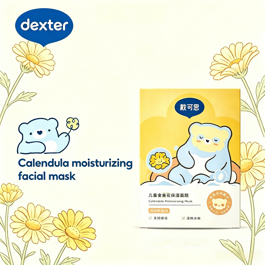 Dexter หน้ากากเด็ก Calendula Moisturizing Mask (แพ็ค 5 ชิ้น)
