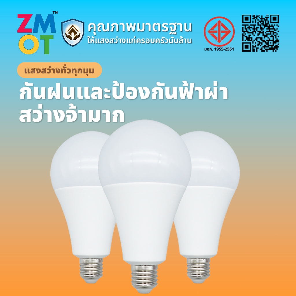 หลอดไฟ LED SlimBulb light  5W 9W 12W 15W 18W 24W  ใช้ไฟฟ้า220V หลอดไฟขั้วเกลียว ขั้ว E27