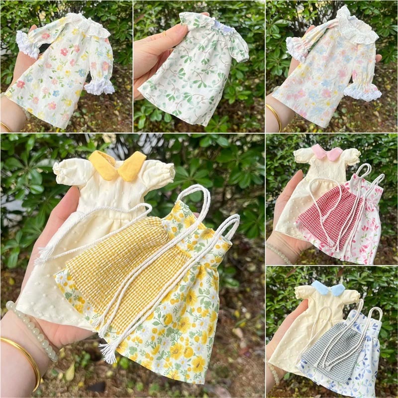Ob24 Doll blythe Little Ragdoll Clothes Tread Spring Pastoral Fresh Floral Dress