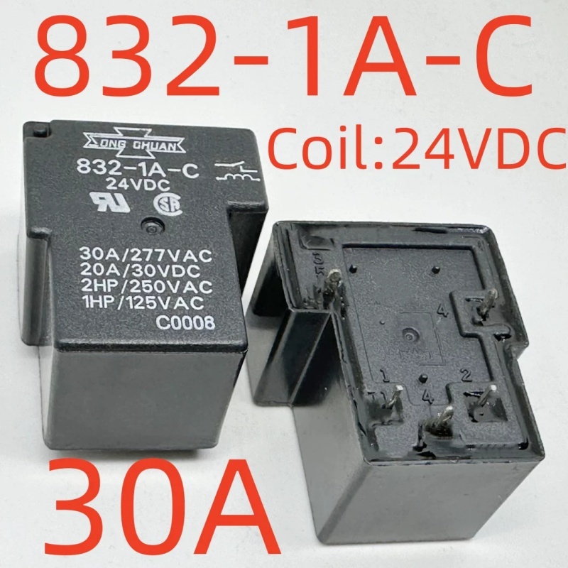 รีเลย์ 832-1A-C 24VDC 5 Pins 30A