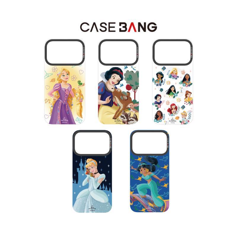【แผ่นหลังแม่เหล็ก】 สําหรับ iPhone13-17, CASEBANG Disney Princess Series ImagiSnap เคสแม่เหล็ก, เปลี่ยนกลับ, ป้องกันการตกกระแทกทหาร