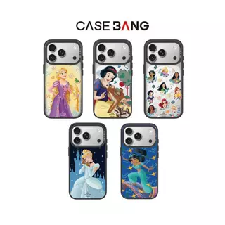 【เคสแม่เหล็ก+แผ่นหลัง】 เข้ากันได้กับ iPhone 13-17,CASEBANG Disney Princess ImagiSnap เคสแม่เหล็ก, เปลี่ยนได้ด้านหลัง, การป้องกันการตกของทหาร