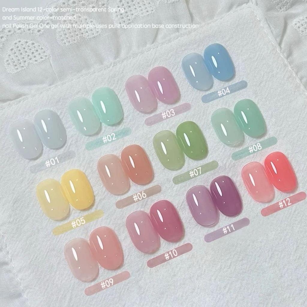 MIANEL Milky Candy Jelly Gel ยาทาเล็บ 2026 ครีมปรับระดับตัวเองสูงพุดดิ้ง Builder Gel, เพ้นท์เล็บมืออาชีพ